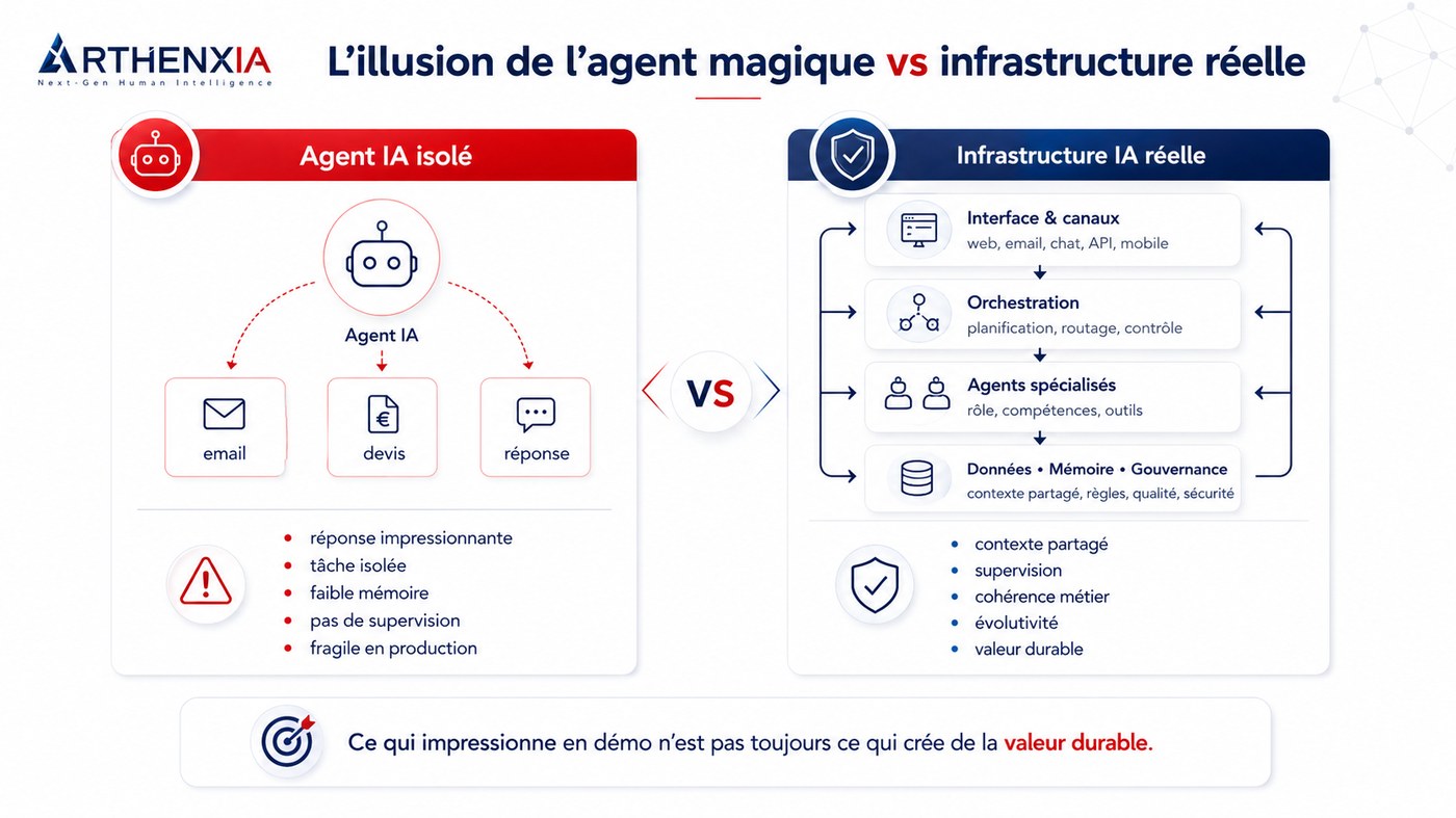 L’illusion de l’agent magique face à une infrastructure réelle